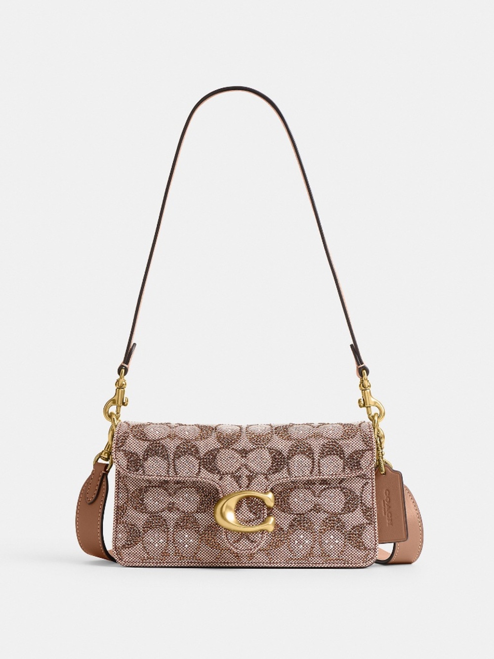 Coach Soft Tabby Shoulder Bag 20 In Crystal Signature Jacquard